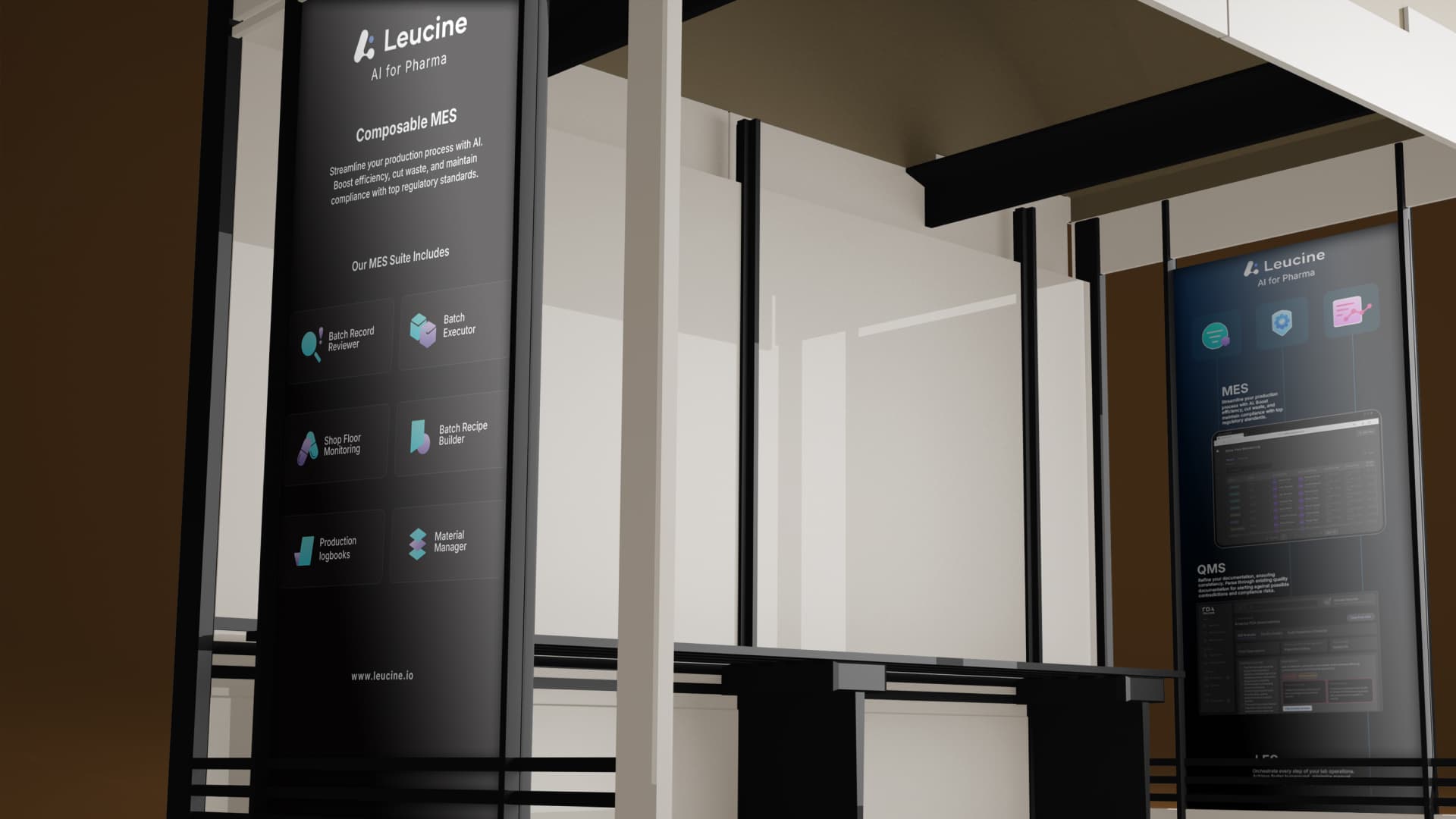 Trade-show standees for the Composable MES suite