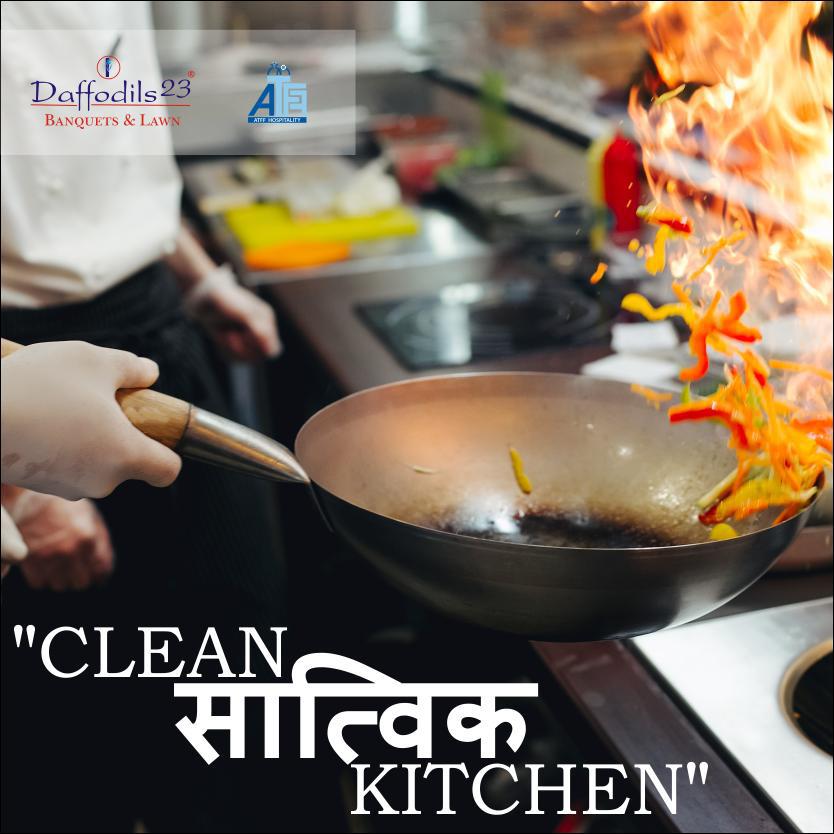 Clean Satvik Kitchen — hygiene and quality messaging