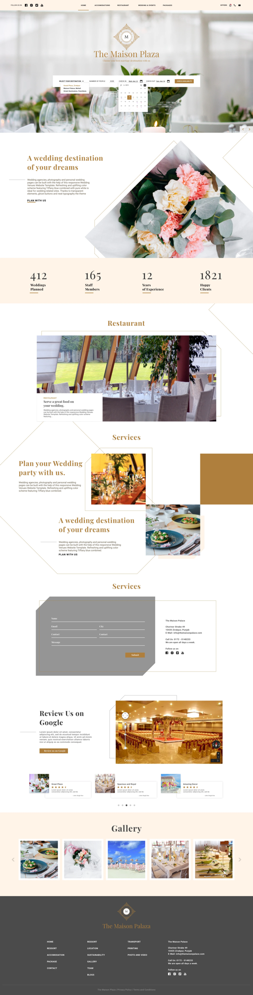 Daffodils23.com — WordPress venue site with galleries, menus, and enquiry forms, SEO-ranked for local search.